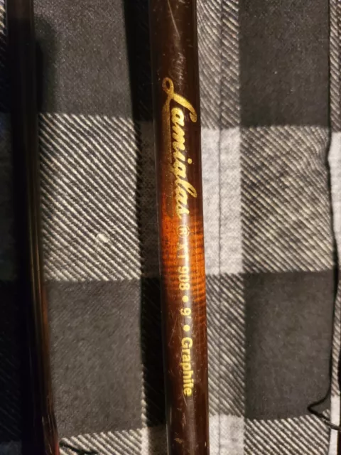 Lamiglas Certified Pro 4pc 9' wt #8 XT908 Graphite Fly Rod W/sock & Tube EUC