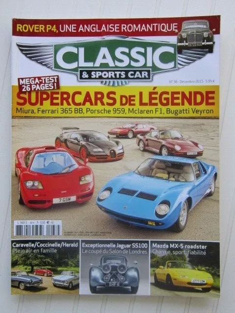 CLASSIC & sports car N° 38 /ROVER P4/Jaguar SS100/MX-5/Miura-365BB-Veyron