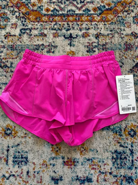 NWT LULULEMON HOTTY Hot 2.5” Shorts Pow Pink size 8!! $85.00 - PicClick