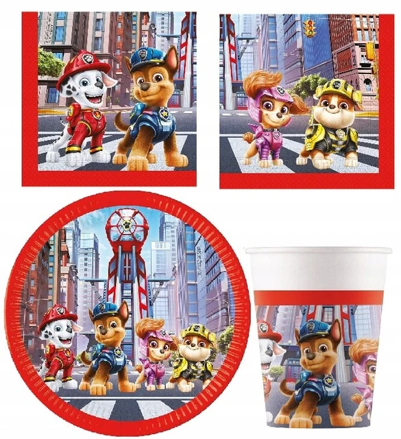 SET OF PLATES PAW PATROL The Movie BIRTHDAY Party Tableware Napkin