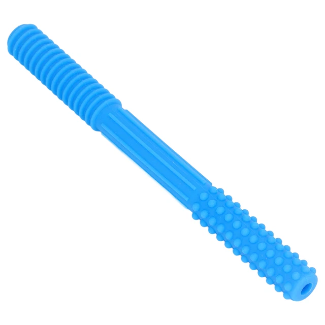 (Bleu)Jouet De Dentition Creux Tube De Dentition à Mâcher De Couleur Vive En