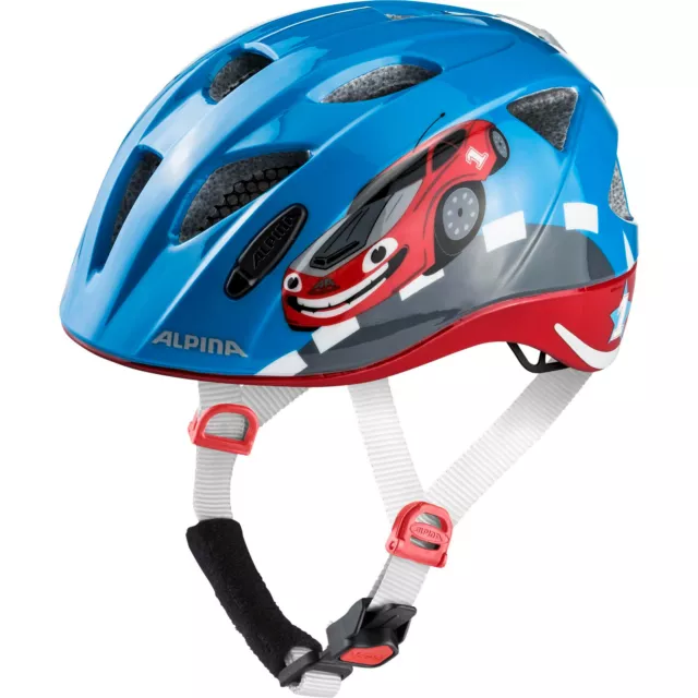 Alpina Ximo Blue Rosso Auto Casco per Bicicletta Bici Bambini Erl 47-51 CM