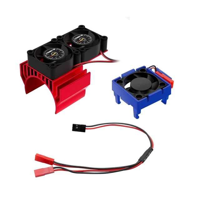 GLOBACT VXL-3s ESC Cooling Fan and Motor Cooling Fan Dual Fan Set for 1/10 Sl...