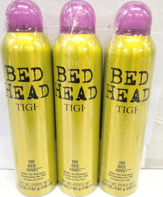 Champú seco mate Tigi cabeza de cama abeja colmena 5 oz, como se muestra lote de 3 🙂