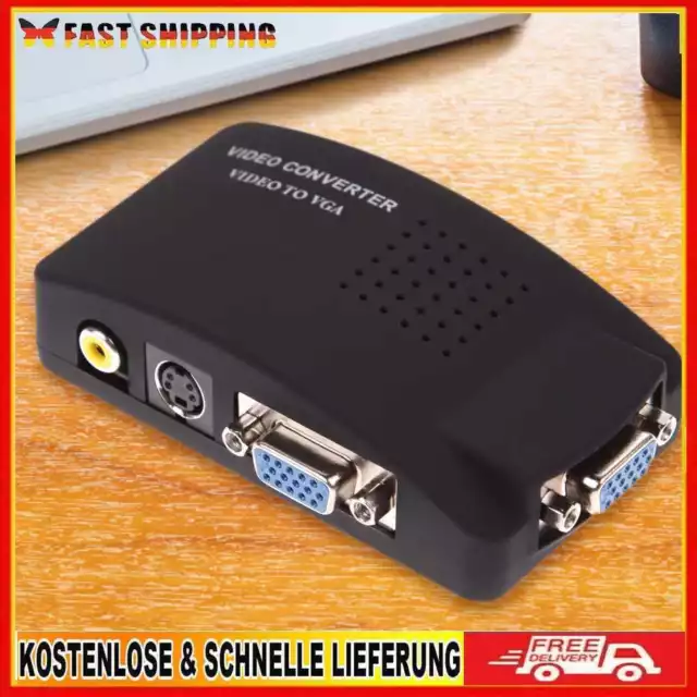 AV-RCA Composite S-Video-Eingang, VGA-Ausgang Monitor Konverter Adapter CCTV L3