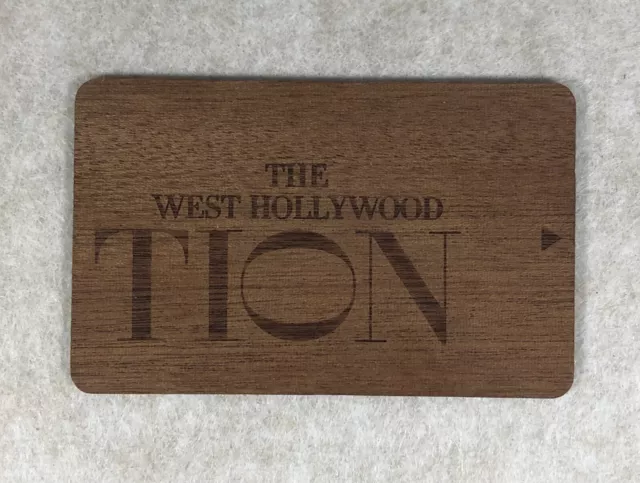 The West Hollywood Edition Wooden Hotel Key Card