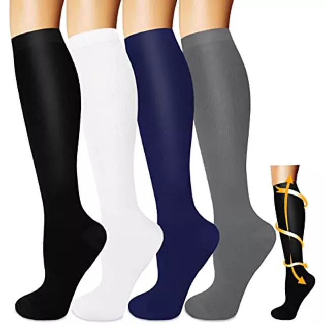 Compression Socks Stockings Knee High Medical 20-30 mmHG Graduated Support Socks