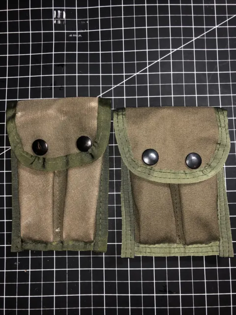 Set Of TWO US Military 9MM ALICE Beretta M9 Double Magazine Pouch Army OD Green