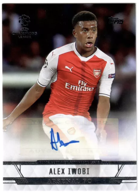 2016-17 Topps Showcase UEFA Champions League Alex Iwobi Rookie Auto Autograph