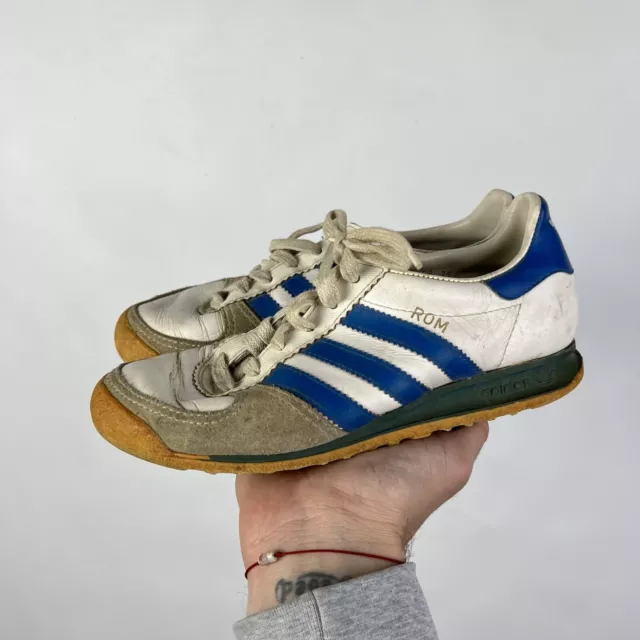 80S ADIDAS Rom Leather Sneakers Shoes Made in Yugoslavia $65.00 -