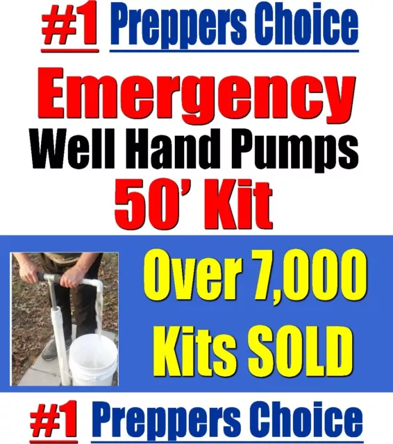 DEEP WELL HAND PUMPS, Deep Water Well Hand Pump, Hand Well Pump, DIY 50' KIT