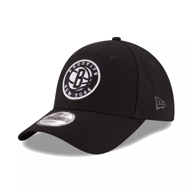 New Era Cap Men's NBA Brooklyn Nets Team Basic Black 9FORTY Adjustable Hat