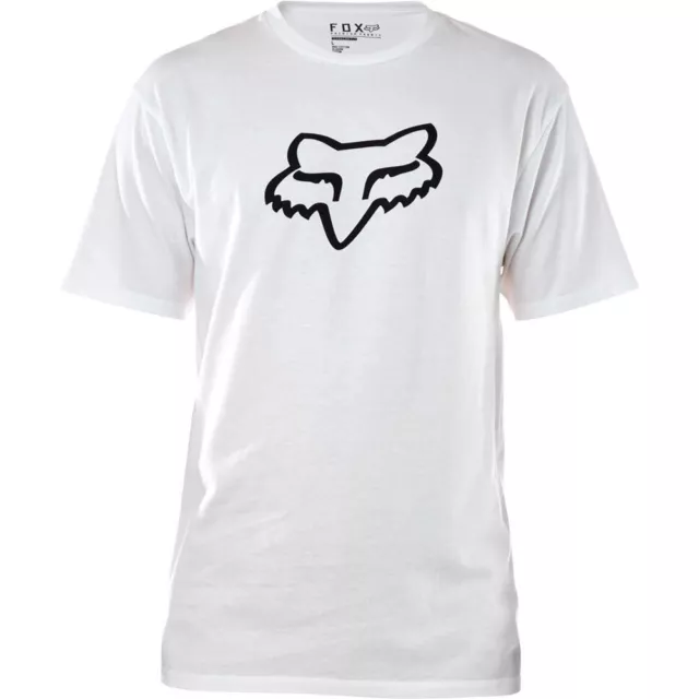 Fox Racing Men's Legacy Fox Head Basic Short Sleeve T Shirt Opt White Clothing