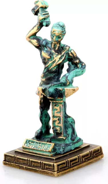 Ancient Statue Hephaestus Greek Olympian God Miniature Sculpture Zamac GG