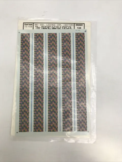 1/72 Microscale Decals 7243 WWI German Lozenge Camouflage Decals