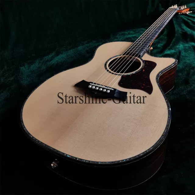 Handmade PS14 Natural Acoustic Guitar Solid Spruce Top Rosewood Back&Side