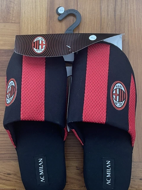 PANTOFOLE UOMO A.C. Milan ufficiale con logo T324 EUR 14,90 - PicClick FR