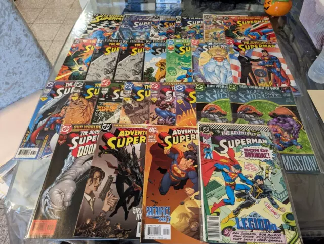 Lot of 25 DC Comics The Adventures of Superman Copper & Modern Age Comic Books