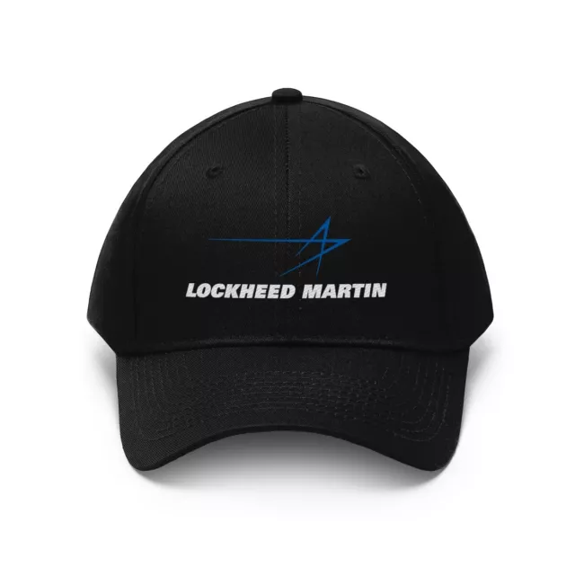 Lockheed Martin Logo Black Hat Twill Cap Baseball Cap Size S/M And L/XL