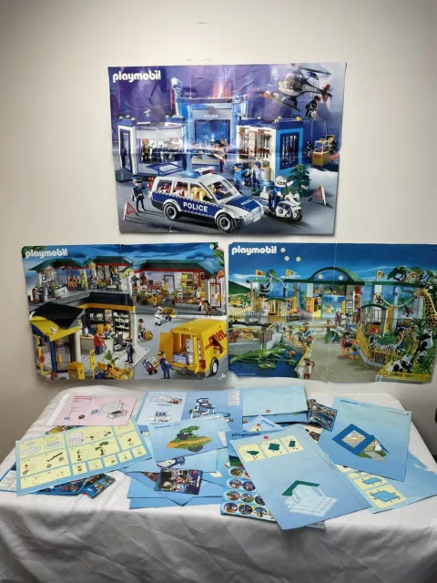 PLAYMOBIL® | Grand lot de notices, catalogues, affiches/posters... | ~815g  📑