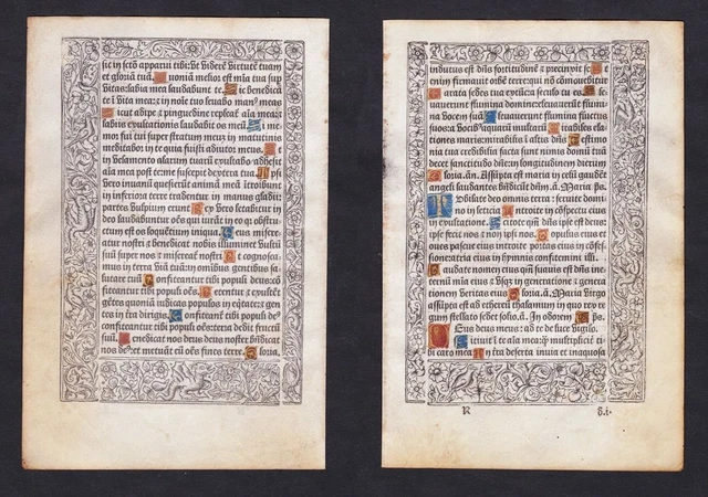 Livre D'Heures Book Of Hours Stundenbuch 1490 Paris Pigouchet Incunable