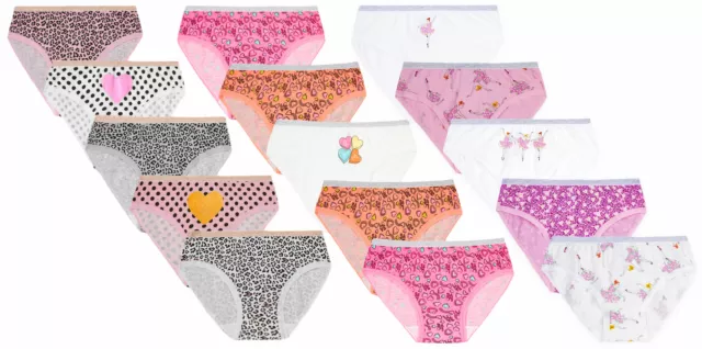 Girls Briefs 5 Pairs Pants Cotton Knickers Underwear Kids New Ages