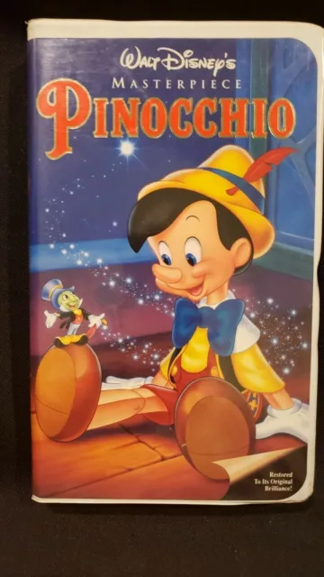 PINOCCHIO Disney Masterpiece VHS Clamshell Case - Very Good Condition