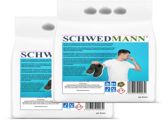 SCHWEDMANN® 200g Schuhdeo Schuhpuder gegen Fußgeruch! NEUHEIT !