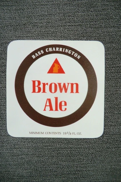 MINT BASS CHARRINGTON BROWN ALE 19 1/3fl oz BREWERY BEER BOTTLE LABEL