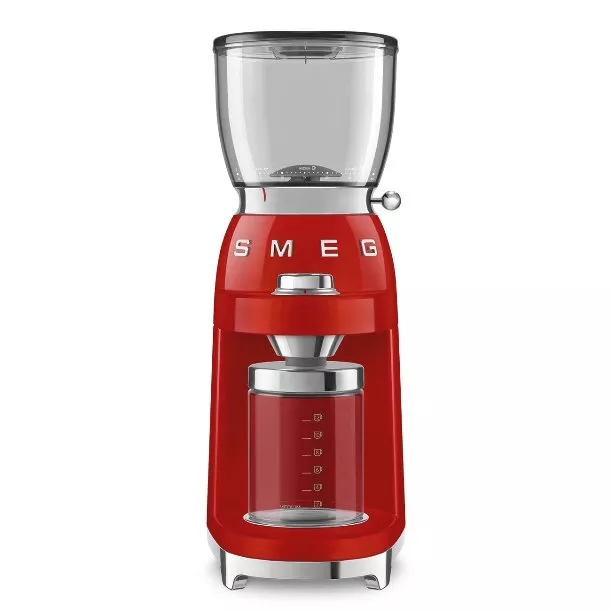 SMEG CGF01RDEU Molinillo de Café Color Rojo 30 Niveles de Molienda 150 W