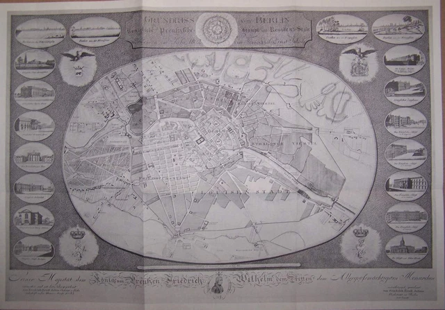 FLOOR PLAN OF Berlin 1802 plan Royal Prussian capital and residence ...
