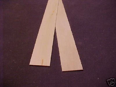 3/16x1-1/2" Model Lumber basswood building supplies 2pc