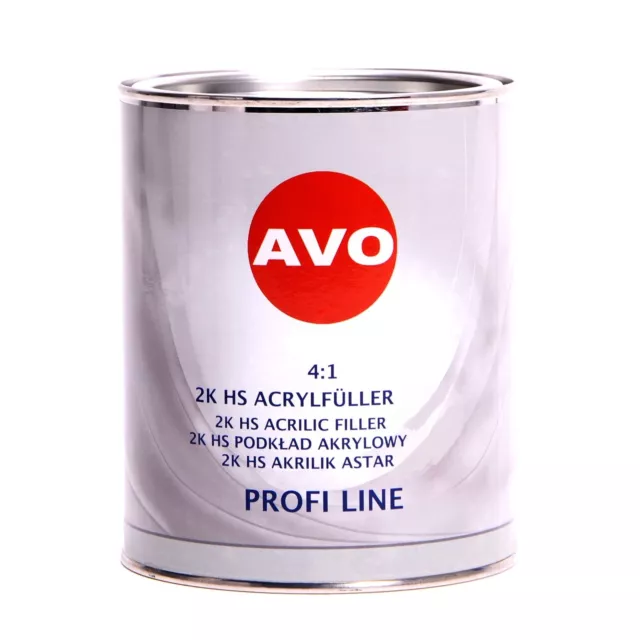 AVO 2K HS 4:1 Grundierung Dickschichtfüller Füller Filler weiss 1Liter A020410