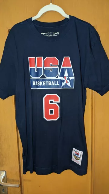 USA Dream Team Patrick Ewing T-Shirt Größe L Mitchell & Ness NBA Basketball 1992