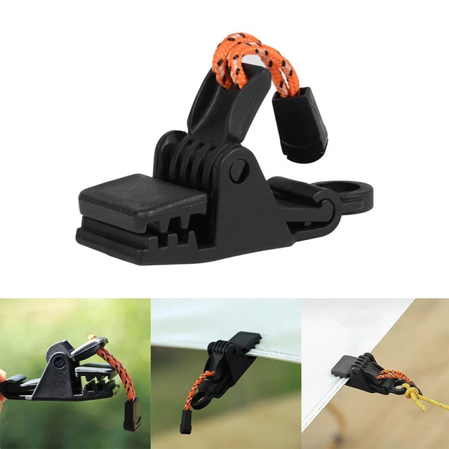 Clip Bache, Clip Tente, 6 Pcs Attache Bache, Pince Pour Bache, Pinces De Tente Coupe Vent, Pince