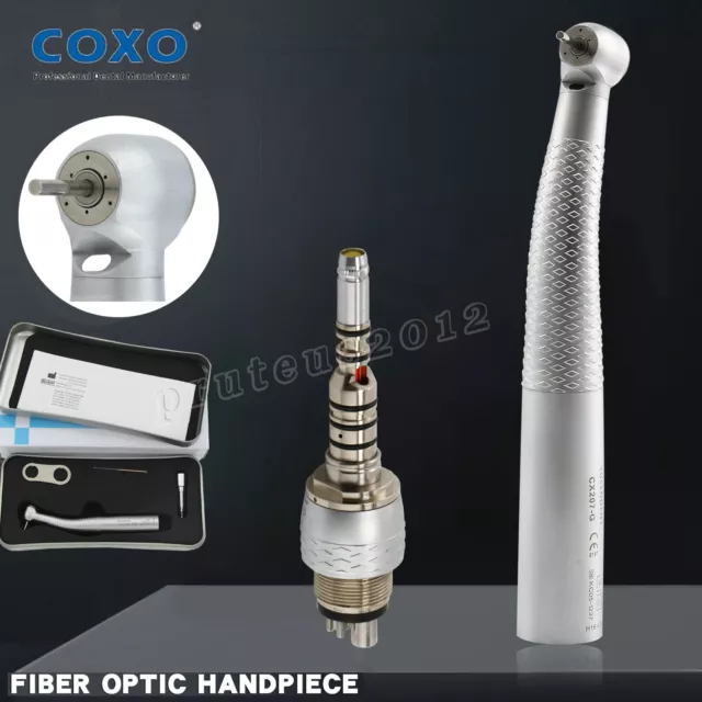 COXO Dental LED Fiber Optic High Speed Turbine Handstück 6 Hole Quick Coupler