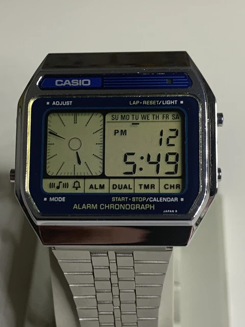 CASIO DIGITAL WATCH AX-250 Melody Alarm Stopwatch Light Used