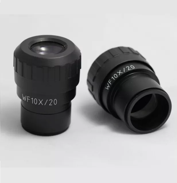 Pair Stereo Microscope Eyepieces WF10X 20MM Diopter-adjustable 30mm Tube New
