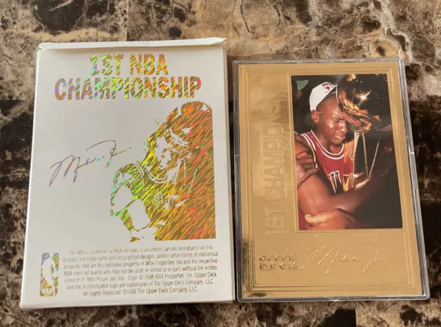 1997 UpperDeck 22 kt Gold Card Michael Jordan 1st Championship