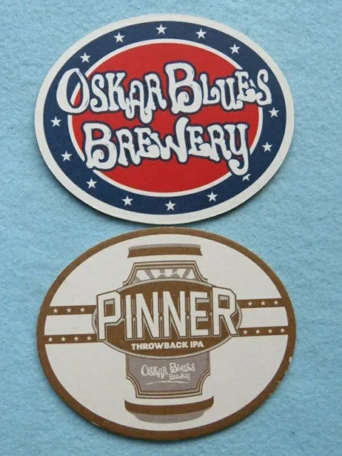 Beer Pub COASTER ~ OSKAR BLUES Brewery Pinner Throwback IPA ~ Longmont, COLORADO