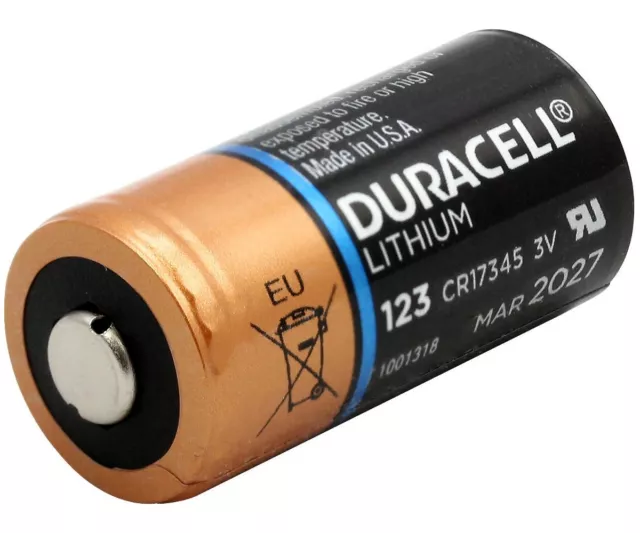 12x Duracell Lithium Batterie CR123 / CR17345 ideal für NETGEAR Arlo HD-Cams 3