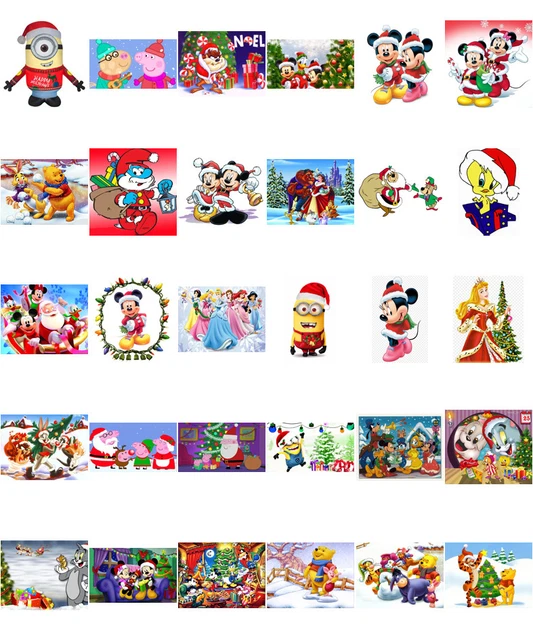 Christmas Disney, Cartoon, Pooh. iron on T shirt transfer. Choose image and size