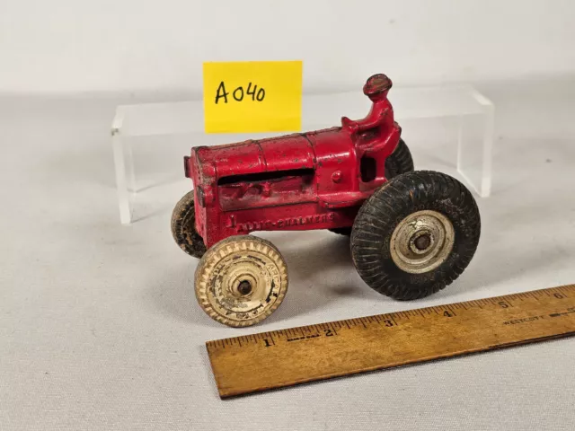 Arcade No. 3740 Allis Tractor  - 1940s Vintage Cast Iron Toy Farm Implement