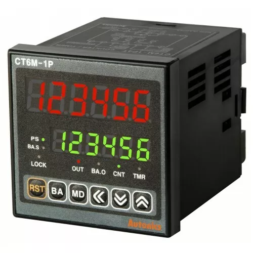 Autonics CT6M-1P4 programmierbarer Timer Zähler 1 Stufe voreingestellt 6 Ziffern W72 x H72 mm