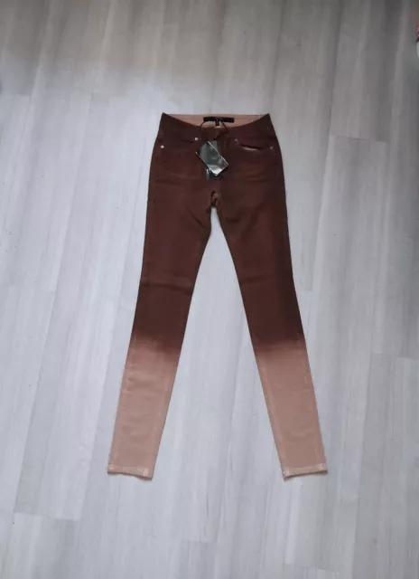 Pantalon Femme bicolore marron et beige - Escada Sport - S 36 - Neuf