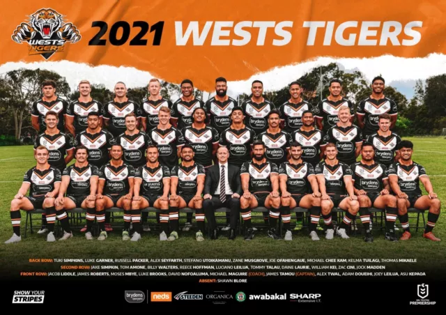 2016 WESTS TIGERS Nrl Team Poster $19.99 - PicClick AU