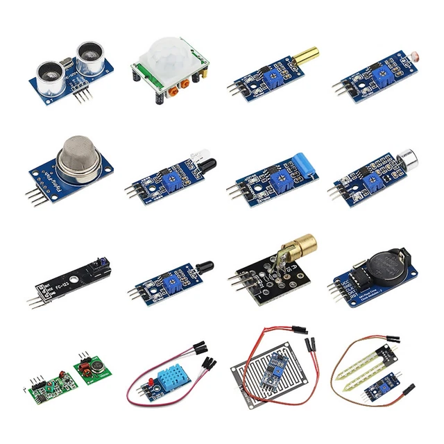 16 KINDS HC-SR04 Ultrasonic Sensor Module Kit For Raspberry Pi 3/Pi 2 ...