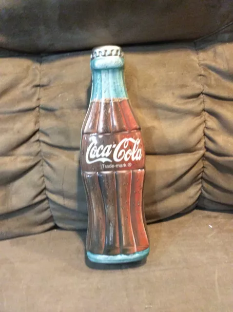 COCA-COLA Bottle Shaped Tin Box 1996 "