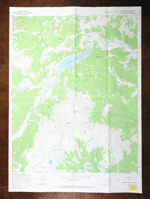 Platoro Conejos Peak Mammoth Mountain Colorado Vintage USGS Topo Map 1967
