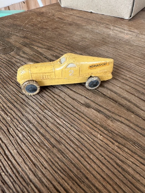 Jouet Ancien CIJ Station Service Tôle – 1960, L18cm, Avec Pont Et Pompes, Boîte D'origine
